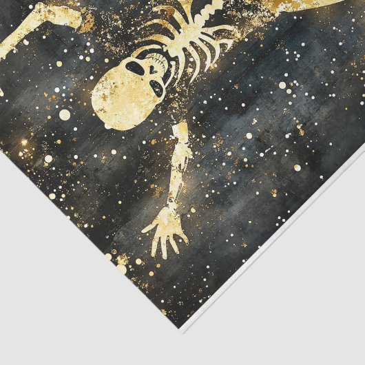 Grungy Cool Skeleton Skateboarding AK2 Decoupage Tissuepapier (Detail)