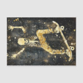 Grungy Cool Skeleton Skateboarding AK2 Decoupage Tissuepapier (Voorkant)