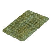 Grungy Dark Green Scallops Magneet (Linkerzijde)