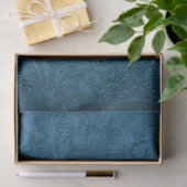  Grungy Deep Blue Floral Damask Tissuepapier (Geschenk)