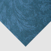  Grungy Deep Blue Floral Damask Tissuepapier (Detail)