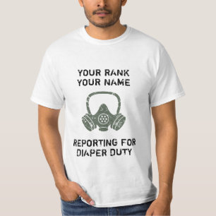 Grungy Diaper Duty Funny T-shirt met speciale Grun