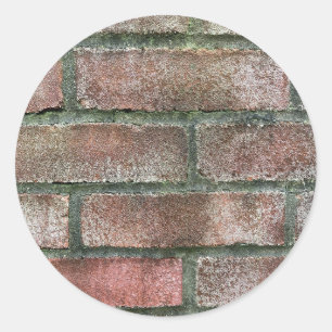 Grungy Dirty Moldy Brick Wall Ronde Sticker