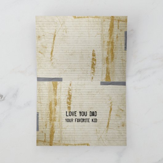 Grungy Dirty Vaderdag Kaart (Binnen)