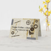 Grungy Dirty Vaderdag Kaart (Gele Bloem)