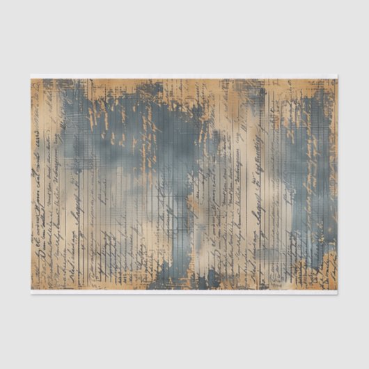 Grungy Distressed Schrijven Perkament No. 1 Tissuepapier (Voorkant)