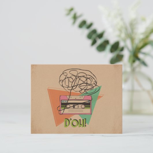 Grungy D'oh Tape Briefkaart (Staand voorkant)