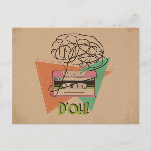 Grungy D'oh Tape Briefkaart (Voorkant)