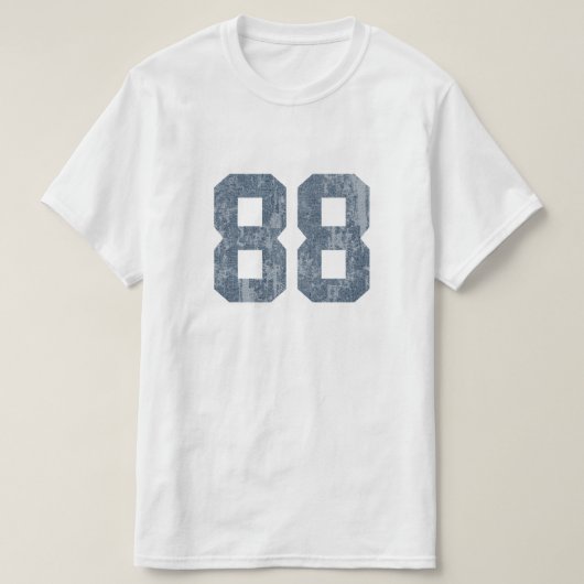 Grungy Faded 88 Blauw T-shirt (Design voorkant)