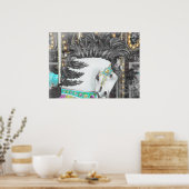 Grungy Faded Merry-Go-Round Horse Poster (Keuken)