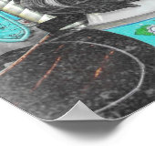 Grungy Faded Merry-Go-Round Horse Poster (Hoek)