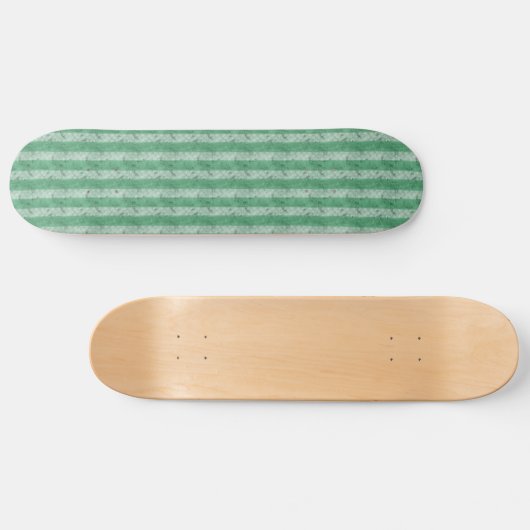 Grungy Fat Green Stripes Persoonlijk Skateboard (Horizontaal)