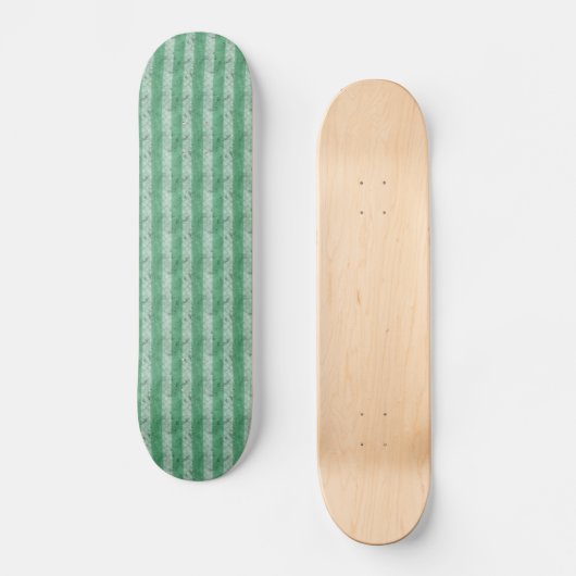 Grungy Fat Green Stripes Persoonlijk Skateboard (Voorkant)