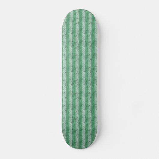 Grungy Fat Green Stripes Persoonlijk Skateboard (Voorkant)