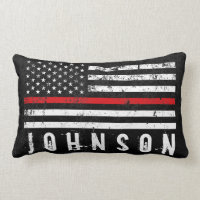 Grungy Fireman Styled American Flag Custom Name