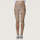 Grungy Fishnets Texture Leggings (Voorkant)