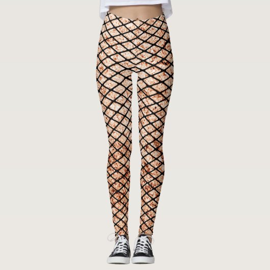 Grungy Fishnets Texture Leggings (Voorkant)