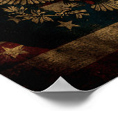 Grungy Flag met Eagle Poster (Hoek)