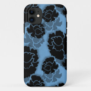 Grungy Floral Decadence BT iPhone 5 Hoesje, blauw Case-Mate iPhone Case