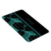 Grungy Floral Decadence Flexi Magnet, Blauwgroen Magneet (Rechterzijde)