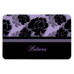 Grungy Floral Decadence Flexi Magnet, Lila Magneet