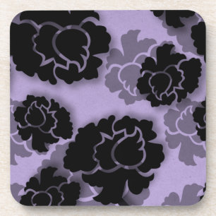 Grungy Floral Decadence Onderzetter Set, Lila