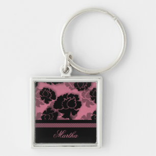 Grungy Floral Decadence Sleutelhanger, roze Sleutelhanger