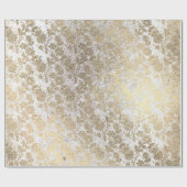Grungy Foxier Gold Roos Ivory Powder Blush Floral Cadeaupapier (Vlak)