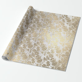Grungy Foxier Gold Roos Ivory Powder Blush Floral Cadeaupapier