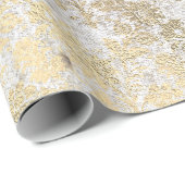 Grungy Foxier Gold Roos Ivory Powder Blush Floral Cadeaupapier (Rol Hoek)