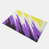 Grungy Funky ZigZag Abstract Non-binaire Pride-vla Deurmat (Schuin)