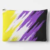 Grungy Funky ZigZag Abstract Nonbinaire Pride Vlag Etui (Voorkant)