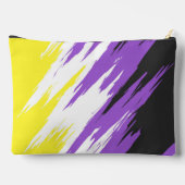 Grungy Funky ZigZag Abstract Nonbinaire Pride Vlag Etui (Achterkant)