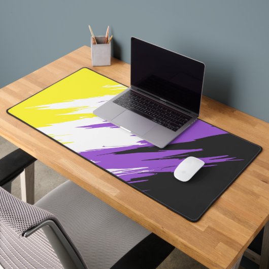 Grungy Funky ZigZag Abstract Nonbinaire Vlag Bureaumat (Kantoor 2)
