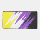 Grungy Funky ZigZag Abstract Nonbinaire Vlag Bureaumat (Voorkant)