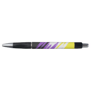 Grungy Funky ZigZag Abstract Nonbinaire Vlag voor Pen