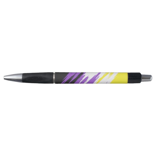 Grungy Funky ZigZag Abstract Nonbinaire Vlag voor Pen (Voorkant)