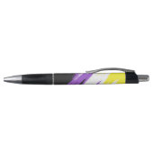 Grungy Funky ZigZag Abstract Nonbinaire Vlag voor Pen (Bovenkant)
