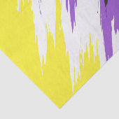 Grungy Funky ZigZag Abstracte Nonbinary Pride Flag Tissuepapier (Detail)