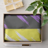 Grungy Funky ZigZag Abstracte Nonbinary Pride Flag Tissuepapier (Geschenk)