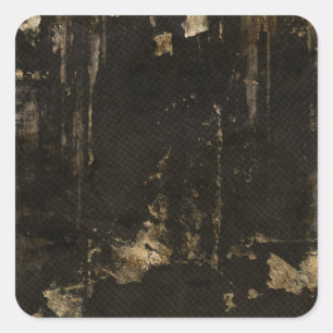 Grungy gescheurde zwarte achtergrond vierkante sticker