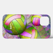 Grungy Girls' Volleyball Case-Mate iPhone Case (Achterkant (horizontaal))
