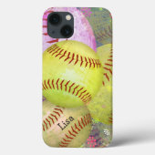 Grungy Girly Softball Case-Mate iPhone Case (Achterkant)