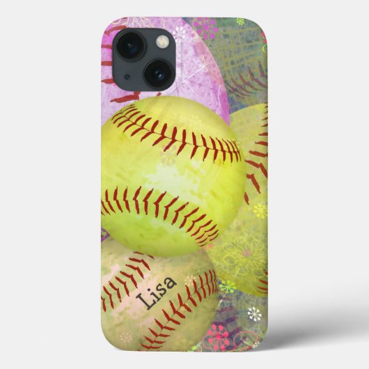 Grungy Girly Softball Case-Mate iPhone Case (Achterkant)