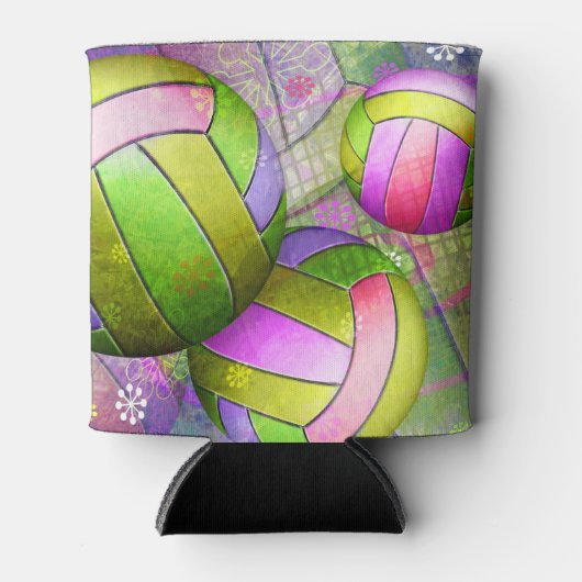 Grungy Girly Volleyball Blikjeskoeler (Voorkant)