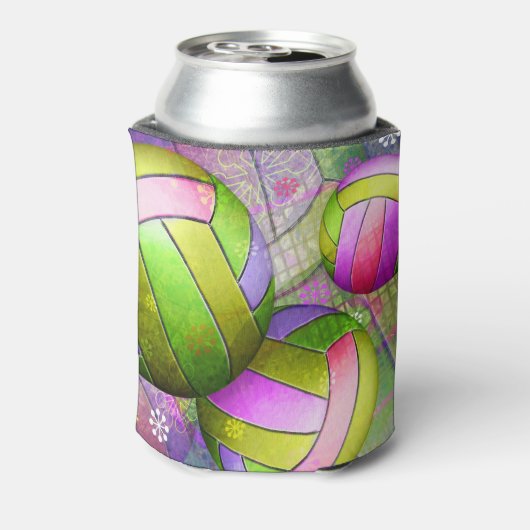 Grungy Girly Volleyball Blikjeskoeler (Blikje Achterkant)