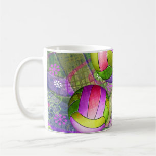 Grungy Girly Volleyball Koffiemok