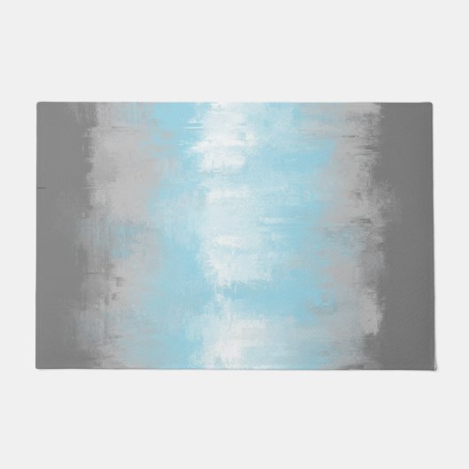 Grungy Glitchy Funky Abstract Demiboy Pride Vlag Deurmat (Voorkant)
