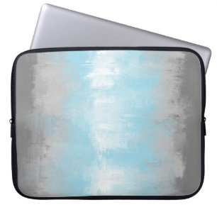 Grungy Glitchy Funky Abstract Demiboy Pride Vlag Laptop Sleeve
