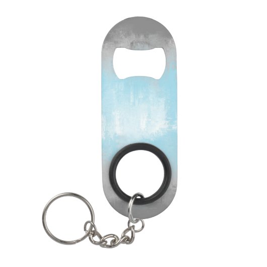 Grungy Glitchy Funky Abstract Demiboy Pride Vlag Mini Flessenopener (Voorkant)